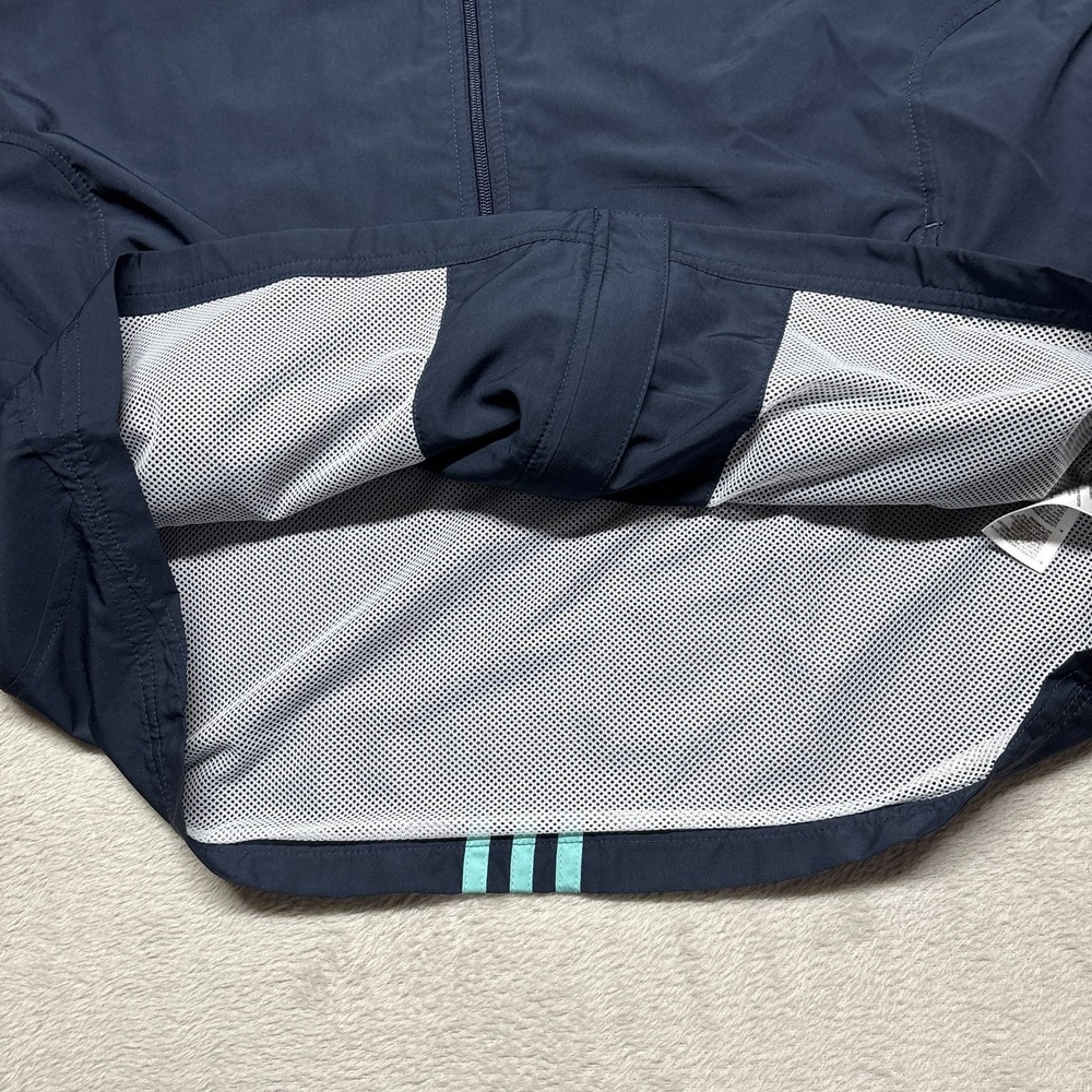 Adidas Lightweight Full Zip Up Running Jacket Women's XL Y2K Mesh Lined Vented - Picture 4 of 9